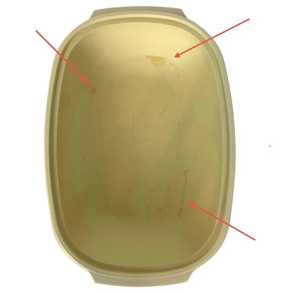 Tupperware Oval Vegetable Steamer 3 Piece Set I273-3 Almond Plastic With Lid - Picture 6 of 8